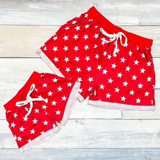 MOMMY Red/White Stars Shorts