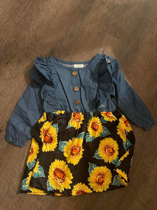 Denim Sunflower Dress