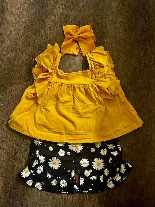Yellow Sunflower Outfit Set