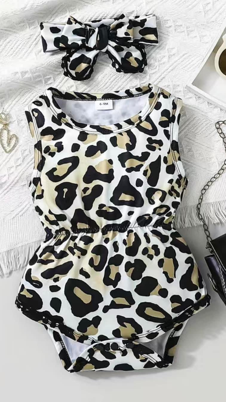 Cheetah Print Romper