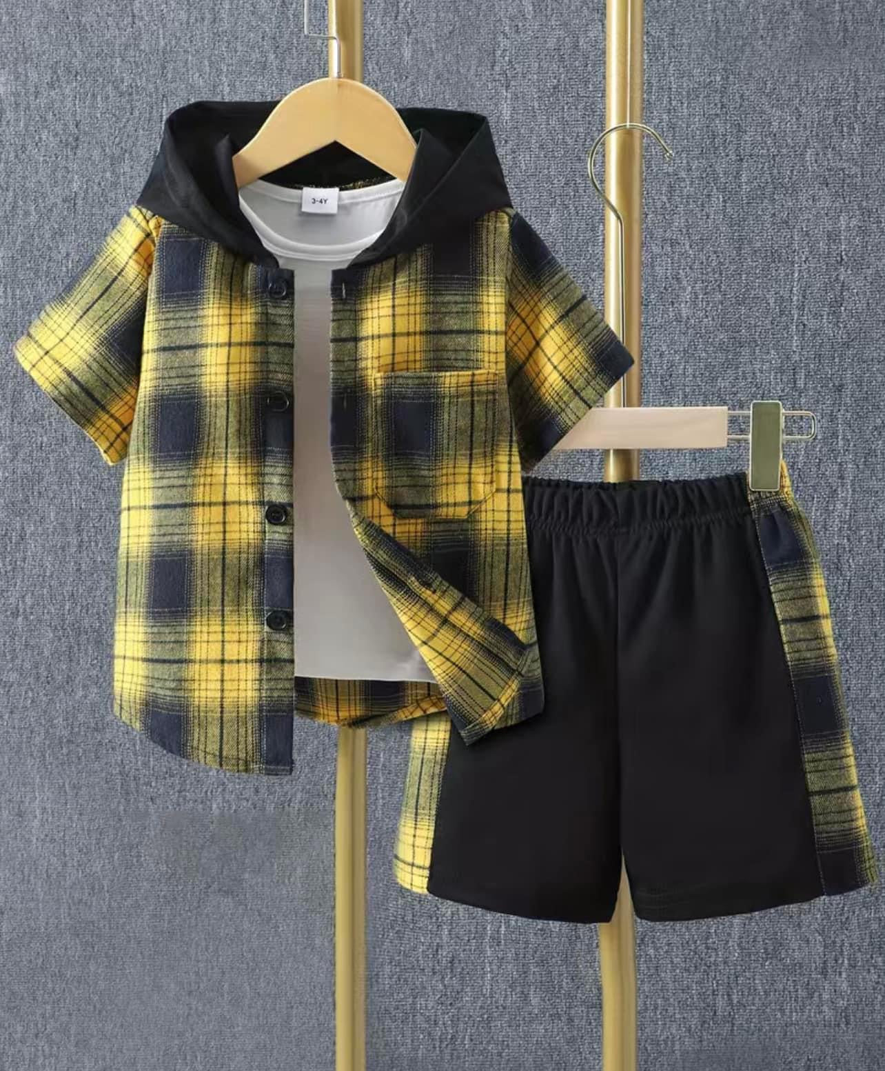 Yellow Plaid 2 Piece Set