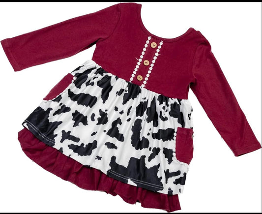 Maroon Dairy Dress